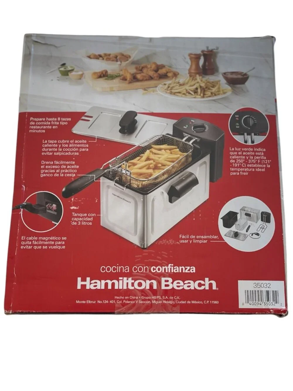 Hamilton Beach Family Style Electric Deep Fryer With Basket 3 Liter NWT